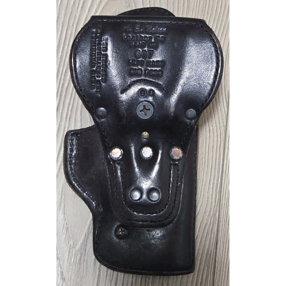 A.E Nelson 807 Black Leather Holster LHSig Sauer 228 , Level II Duty‎ Holster